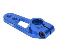 Generic 25T Steering Gear Arm Strong CNC Machined RC Servo Arm Accessory for 1/8 1/10 RC Car, Aluminum Alloy .2 X 0.4in (Blue)