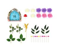Generic 28 Fairy Cake Toppers with Mushroom, Flowers, And Leaves for Parties, Celebrations, And Engagements.
