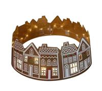 Generic 28 Inches Gingerbread House Christmas Tree Collar, LED, Snowflakes, PVC, Holiday, Christmas, Tree Skirt