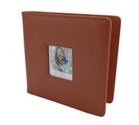 Generic 288 Pockets Small Photo Album Elegant PP PU Instant Camera Album for Go, Ideal for Long Term Memory Preservation, Compact and Portable, Great for Families, PU Leather and PP Material (Brown)