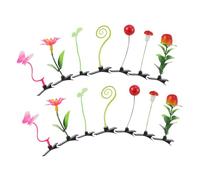 Generic 28pcs Simulation Plant Hair Clips for Mushroom Butterfly Hairpins PP Iron Hair Accessories with Strong Grip Suitable for Thick Straight for Travel Daily