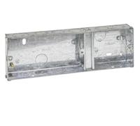 Generic 2G+1G 35mm Metal Back Box Electrical Socket Switch Recessed Wall Pattress 2G+1G Flush Mount 35mm Metal Back Box Dual - 1PACK