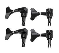 Generic 2L2R Fishtail Shaped Enclosed Bass Tuning Pegs with Fine Workmanship for Rusty Old Peg Replacement, Black Color, Set of 4 for Bass Players (Black)