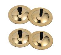 Generic 2pairs Mini Copper Finger Cymbals for Boys and Girls Fun Musical Instruments for Dance and Entertainment Crisp Sound Safe and Random Strings