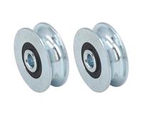Generic 2Pcs 40mm Pulley Wheel Pulley Bearing Wheel, U Type Roller Wheel Alloy Steel with 8mm Center Hole for Heavy Duty Industrial Lifting
