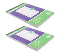 Generic 2pcs A5 Invoice Forms Receipt Book with Waterproof and Tear-Resistant Cover, Portable and Easy Recording Invoice Pad for Restaurants and Movement Between Departments, White
