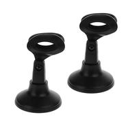 Generic 2pcs Adjustable Desktop Microphone Stand Tabletop Mic Holder with Round Base for Recording Live Broadcasts and Speeches Durable Material Easy to Clean