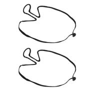 Generic 2pcs Adjustable Microphone Holder Neckworn Style Portable Design Black Plastic Metal Mic Clamp for Musicians Magicians on The Go Performances and Events