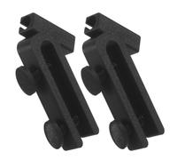 Generic 2pcs Adjustable Plastic Hose Holder Clamps for Fish Tank and Garden Water Pipes with Quick Assembly and Declutters Spaces, Black Abs Material with Screws