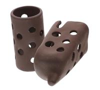 Generic 2pcs Aquarium Breeding Clay Pot Fish Tank Bubble Ornaments Fish Tank Decorations Aquarium Plants Terrarium Decor Cichlid Caves for Aquarium Zoo with Cork Aquarium Air Pump Coffee