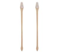 Generic 2pcs Bamboo Toothbrush for Dogs and Pets with Double Head Design, Nylon Wire Bristles to Prevent Calculus and Tartar, Eco-Friendly Pet Cleaning Tools for Daily Oral Care