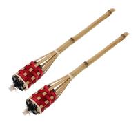 Generic 2pcs Bamboo Torch Outdoor Garden Torch Oil Lamp Decorative Fire Light for Lawn and Driveway Lawn, Easy to Remove and Elegant Style
