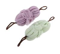 Generic 2pcs Bath Mesh Scrubber Back Scrubber Sponge for Shoulders and Neck, Gentle Exfoliation Pe Shower Mesh Sponge Creates Rich Lather for Bathroom Use Random Color