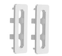 Generic 2pcs Bath Overflow Cover, Sink Overflow Ring Cover for Basin and Wash Basin, Plastic Rectangle Trim, Universal Fit, Easy Installation for Bathroom and Kitchen