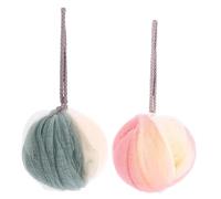 Generic 2pcs Bath Shower Ball Bathing Scrubber Made of Pe with Short Rope for Men and Women Soft Exfoliating Bath Sponge Close the Skin for Daily Shower Use