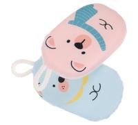 Generic 2pcs Bath Sponges, Soft Sponge for Bathing Cute Bear Design, Gentle Body Scrubber that Will Not Hurt Your Skin, Bath Tool for Boys
