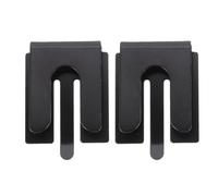 Generic 2pcs Black Iron Ham Radio Hanger Hand Microphone Hang up Clip with Easy No-drill Installation for Car Cb Radio Accessories