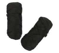 Generic 2pcs Black Polypropylene Silk Hair Extension Wire Thread for Wig Making and Braiding Sturdy Hair Accessories Suitable for Long Wigs and Weaves
