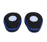 Generic 2PCS Boxing Target Trainers Durable Kickboxing Mitts for Martial Arts Training Adult Youth PU Leather (Blue Edge)