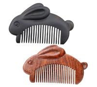 Generic 2pcs Bunny Comb Small Hair Combs Hair Comb for Women Styling Comb for Men Detangle Comb Bunny Portable Comb Wet Comb Shower Comb Pocket Combs for Men Bunny Adorable Comb Wooden