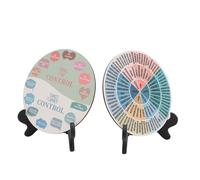 generic 2PCS Calm Feeling Wheels with Black Base Wooden Emotion Chart Wheel Decoration for Home Bedroom Classroom Office (1)