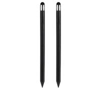 Generic 2pcs Capacitive Stylus Pen round Rubber Tip, Black Precision Screen Writing Pen for Tablets and Smartphones, Compatible Touch Screen Stylus for Home and Office Use