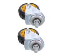 Generic 2pcs Car Floor Jack Casters with Rubber Wheels Horizontal Jack Caster Wheels for Vehicle Repair and Oil Catcher Suitable for Garage