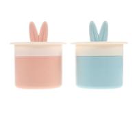 Generic 2pcs Cartoon Rabbit Ears Foaming Face Wash Maker Pink and Blue Portable Cleansing Foam Dispenser for Travel Boys and Girls Skincare Tool Whipped Foam Applicator