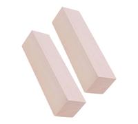 Generic 2pcs Carving Blocks Unfinished Whittling Wood Blank Blocks Beige Basswood Rectangular Cube Sturdy Versatile Use for Crafting Techniques and Painting Suitable for Beginners
