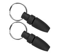 Generic 2pcs Cigar Opening Hole Tool Portable with Stainless Steel and Silicone Material, Handheld Paper Punch for Precise Cutting, Convenient Keychain Feature for Travel and Social Events