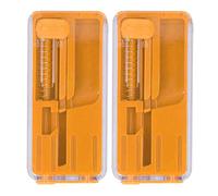 Generic 2PCS Cigarette Explosion Beads Pushers, Smoking Beads Pusher with Box Lighter One Hand Working, Cigarette Accessory, Reduce Dryness and Odor (Orange)