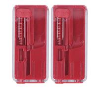 Generic 2PCS Cigarette Explosion Beads Pushers, Smoking Beads Pusher with Box Lighter One Hand Working, Cigarette Accessory, Reduce Dryness and Odor (Red)