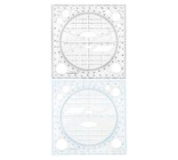 Generic 2pcs Circle Template for Drawing Circle Ruler Abs Blue and Black Multi Functional Drafting Tool for Architectural Drawing and Art Design for Beginners and Professionals