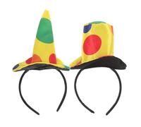 Generic 2pcs Clown Costume Headbands Soft Clown Hair Accessories Comfortable Party Hats for Halloween Carnival Birthday Events