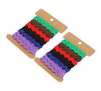 Generic 2Pcs Color Zigzag Ribbon Durable Bright Decorative 8mm for DIY Crafts and Sewing Projects (3)