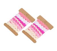 Generic 2Pcs Color Zigzag Ribbon Durable Bright Decorative 8mm for DIY Crafts and Sewing Projects (9)