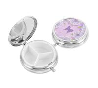 Generic 2pcs Compartment Face Paint Container Portable Metal Oil Paint Holder for Travel Makeup Concealer and Brightening Cream Stylish Vintage Floral Design