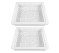 Generic 2pcs Concrete Paver Molds for Pathways and Patios, Plastic Pavement Mold Set, Easy to Use and Simple to Clean, for Sidewalks and Brick Making