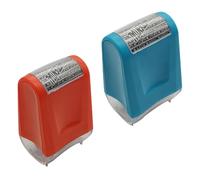 Generic 2pcs Confidential Stamp Roller Multi-Function Portable Seals Identity Theft Prevention Easy to Operate Plastic Privacy Protection for Personal Privacy Documents and Courier Bills