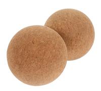 Generic 2pcs Cork Massage Balls Lightweight High Density Small Massage Ball for Fingers and Back Relaxing to Tension at Home Or Use Prior to The Gym