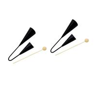 Generic 2pcs Cowbell Percussion Beater Set Metal Double Cowbells for Musical Instruments