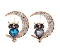 Generic 2pcs Creative Owl Shaped Brooches for Women, Lightweight Alloy Material with Colourful Oil Drop Decoration, Easy to Match Stylish Pins for Daily Use or Prom