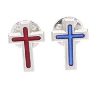 Generic 2pcs Cross Brooch Pins for Religious Ceremonies and Formal Events Christian Tie Accessories Versatile Suit Pins for Baptism and Communion Celebrations