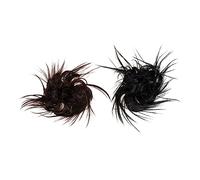 Generic 2pcs Curly Hair Ring Curly Ponytail Curly Hair Ponytail Hair Extensions Wigs Accessories Curly Hair Wigs Messy Bun Hairpiece Curly Human Hair Wig Updo Hairpiece Domestic Silk