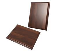 Generic 2pcs Decorative Medal Board Wooden Plaques DIY Engraving Blank for Elegant Solid Wood Coffee Colour 9.8" X 7.9" for Decorative Display and Academic Competitions