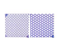Generic 2Pcs Diamonds Painting Ruler Plastic Diamond Mesh Dot Drill Alignment Art Tool with Blank Grids for Full & Partial Drills DIY Crafts Projects (Royal Blue)