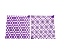 Generic 2Pcs Diamonds Painting Ruler Plastic Diamond Mesh Dot Drill Alignment Art Tool with Blank Grids for Full & Partial Drills DIY Crafts Projects (Violet Purple)