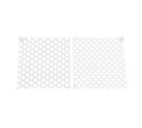 Generic 2Pcs Diamonds Painting Ruler Plastic Diamond Mesh Dot Drill Alignment Art Tool with Blank Grids for Full & Partial Drills DIY Crafts Projects (White)