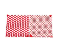 Generic 2Pcs Diamonds Painting Ruler Plastic Diamond Mesh Dot Drill Alignment Art Tool with Blank Grids for Full & Partial Drills DIY Crafts Projects (Bright Red)