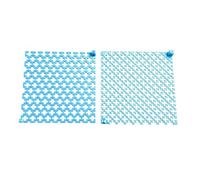 Generic 2Pcs Diamonds Painting Ruler Plastic Diamond Mesh Dot Drill Alignment Art Tool with Blank Grids for Full & Partial Drills DIY Crafts Projects (Sky Blue)